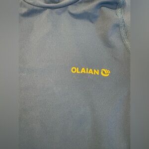 Olaian Blue Shirt with Yellow Logo